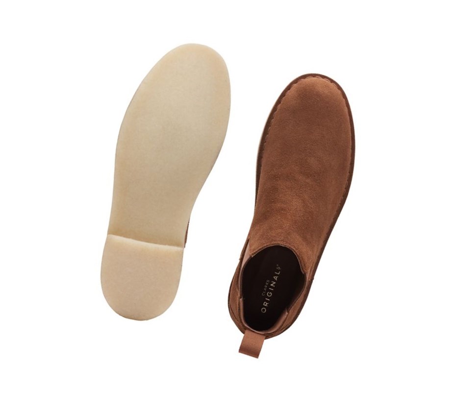Clarks Desert Wildleder Chelsea Boots Herren Braun | GMUH40138
