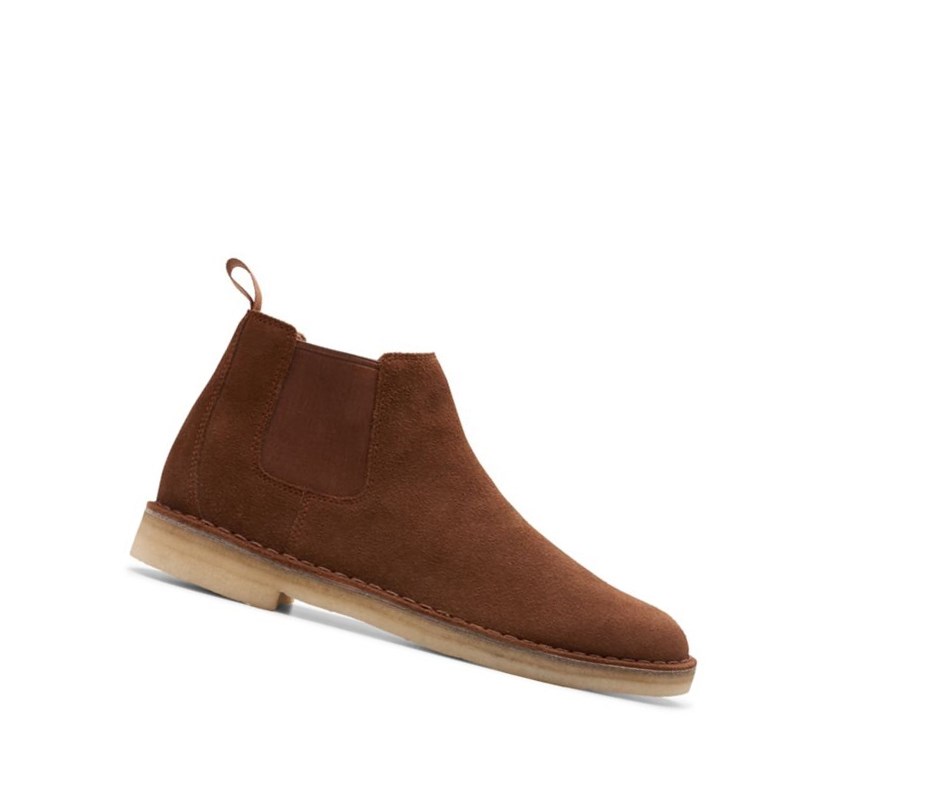 Clarks Desert Wildleder Chelsea Boots Herren Braun | GMUH40138
