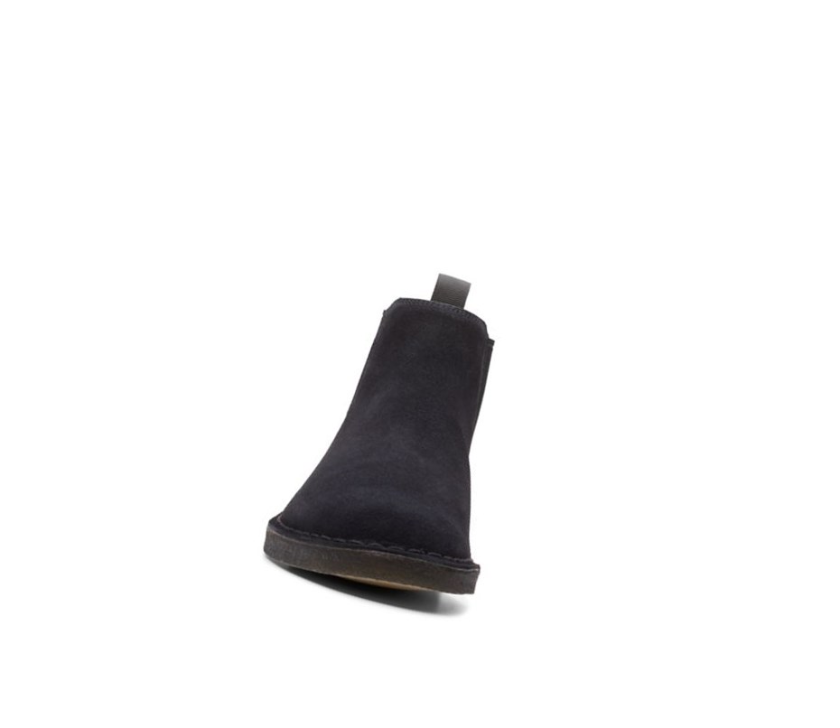 Clarks Desert Wildleder Chelsea Boots Herren Schwarz | ZIUL16397