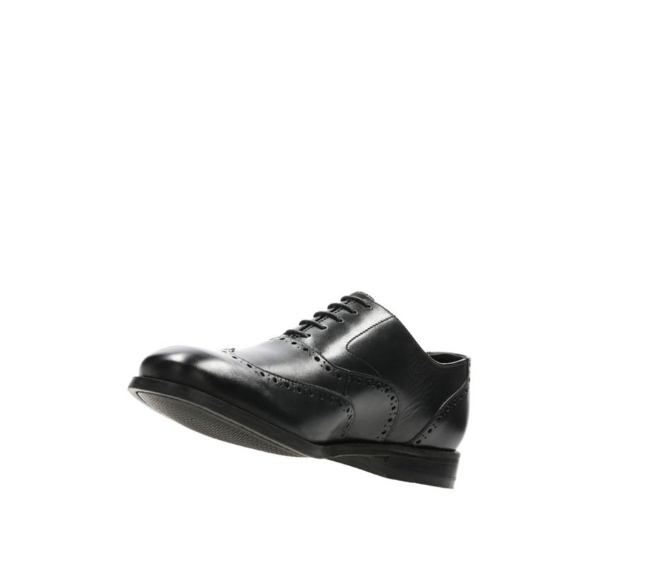 Clarks Edward Walk Leder Wanderschuhe Herren Schwarz | LOGJ46139