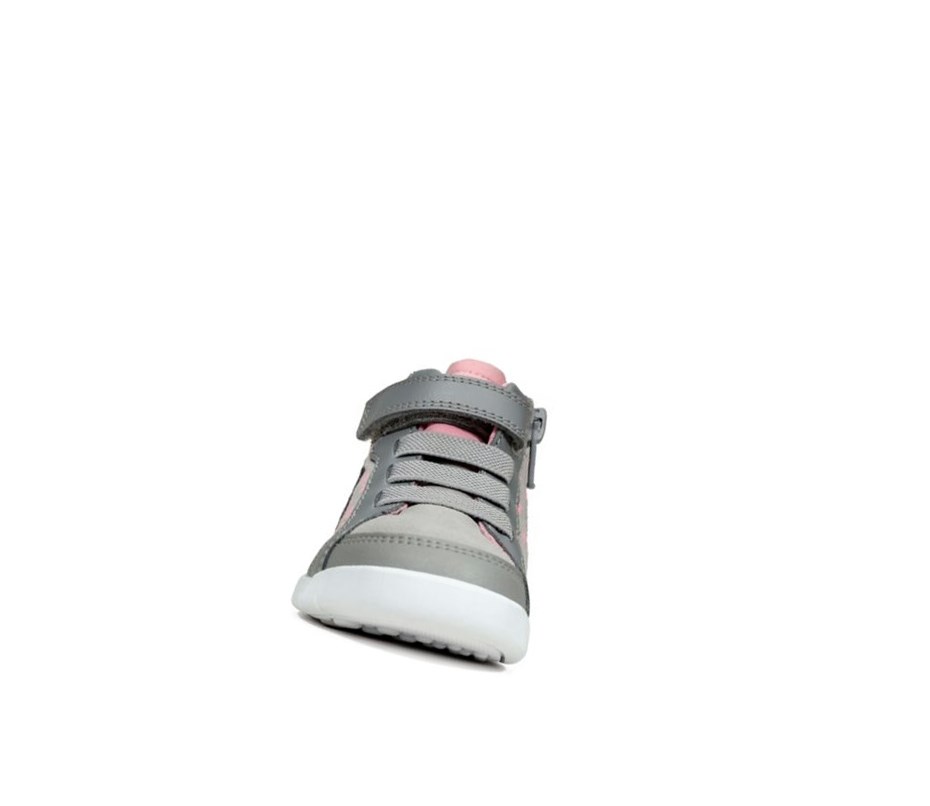 Clarks Emery Beat Leder Lederstiefel Jungen Grau | NSCR83729