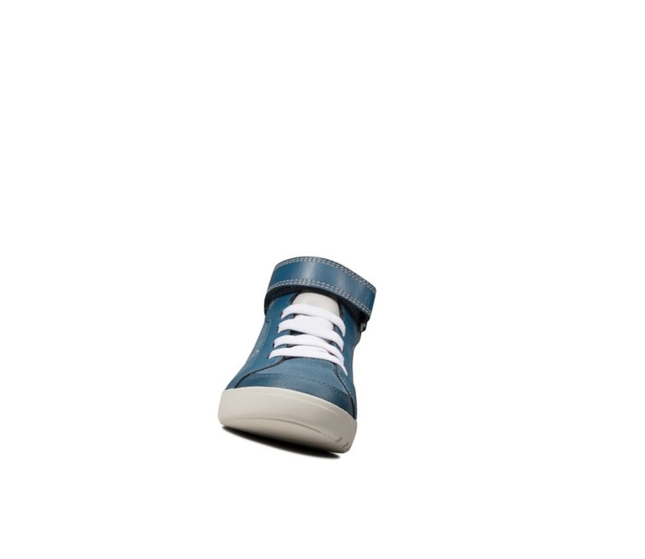 Clarks Emery Beat Wildleder Freizeitstiefel Jungen Blau | DLZQ72651