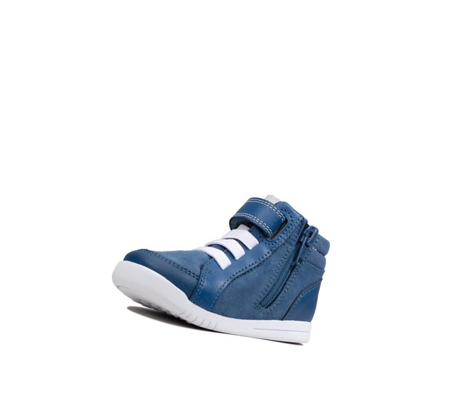 Clarks Emery Beat Wildleder Freizeitstiefel Jungen Blau | FCLW94736