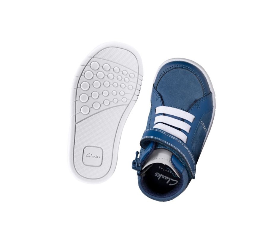 Clarks Emery Beat Wildleder Freizeitstiefel Jungen Blau | FCLW94736