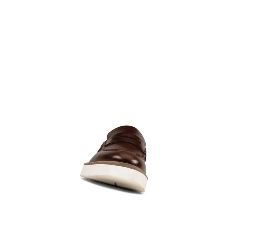 Clarks Ernest Free Leder Loafers Herren Dunkelbraun | PQJH85130