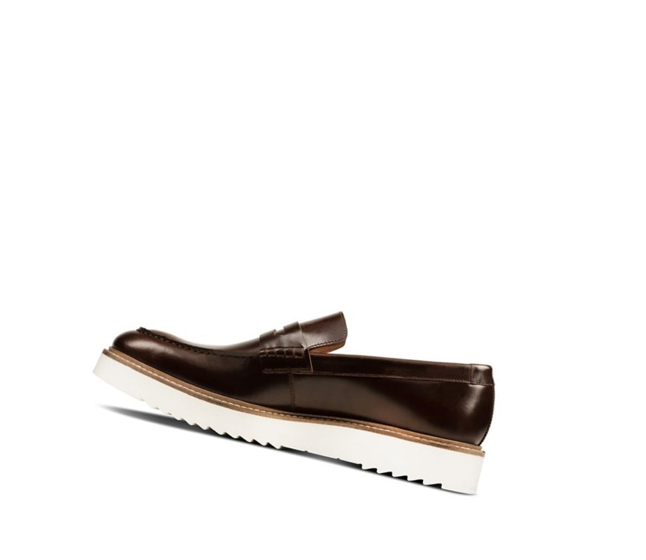 Clarks Ernest Free Leder Loafers Herren Dunkelbraun | PQJH85130