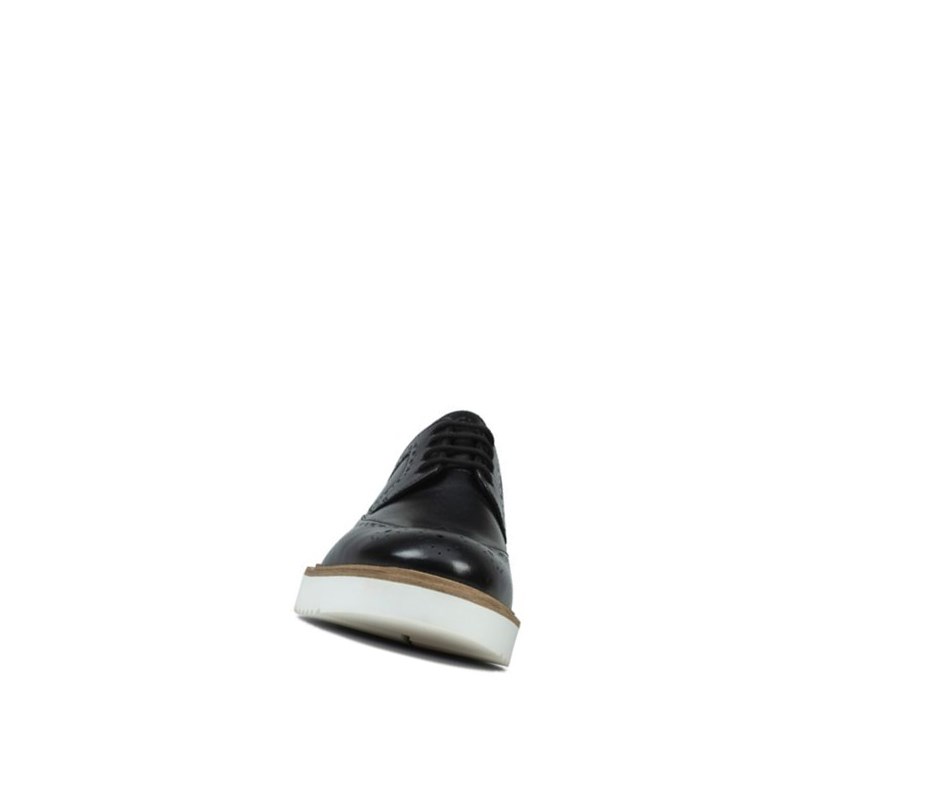 Clarks Ernest Limit Leder Brogues Herren Schwarz | ADXT84035