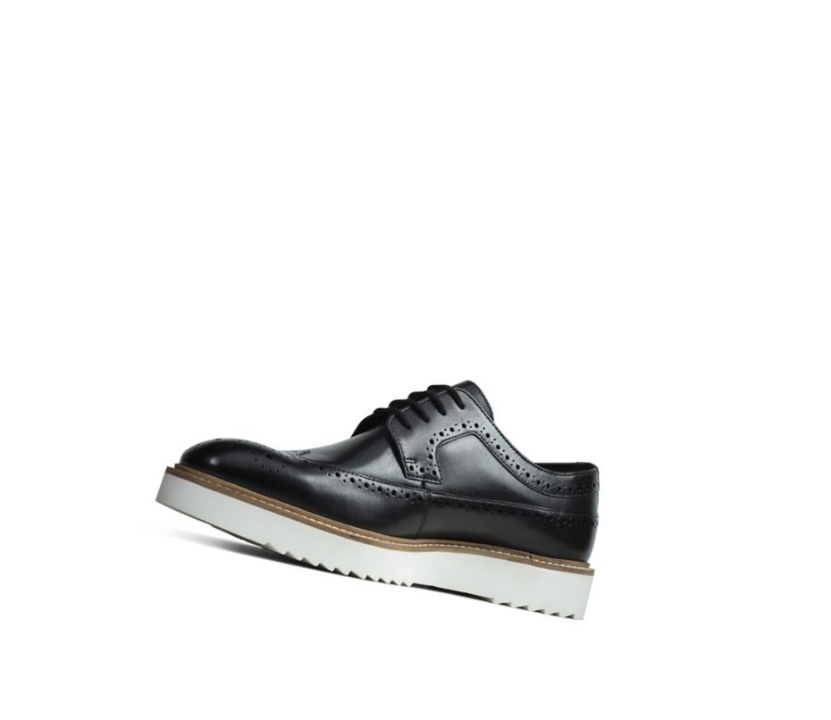 Clarks Ernest Limit Leder Brogues Herren Schwarz | ADXT84035