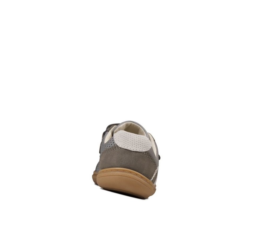 Clarks Flash Metra Leder Lederschuhe Jungen Dunkelgrau | KHWR96547