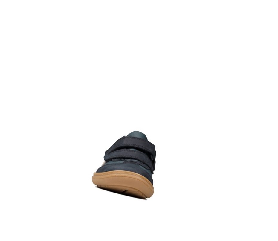 Clarks Flash Metra Leder Lederschuhe Jungen Navy | ZSAY62180