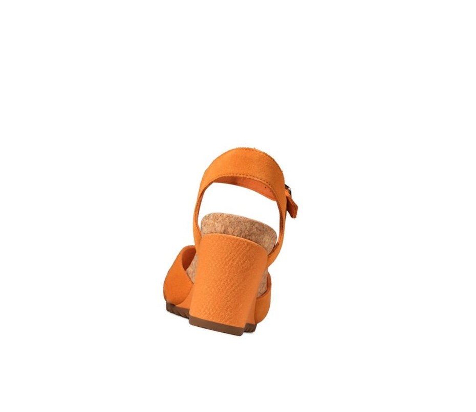 Clarks Flex Sun Wildleder Keilabsatz Sandalen Damen Orange | JGSW37640