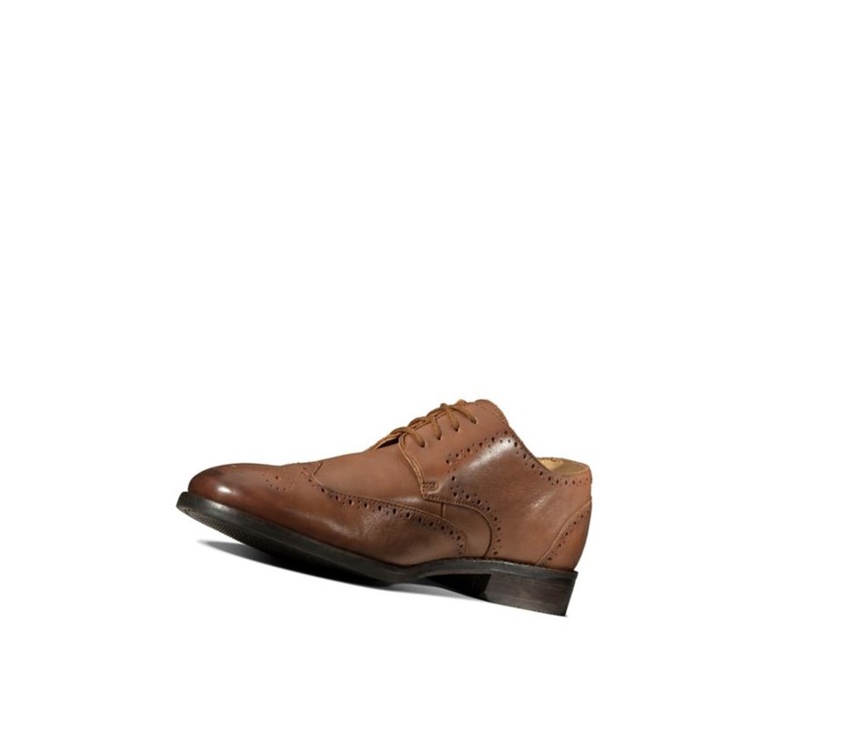 Clarks Flow Limit Leder Brogues Herren Dunkelbraun | MAJN70693
