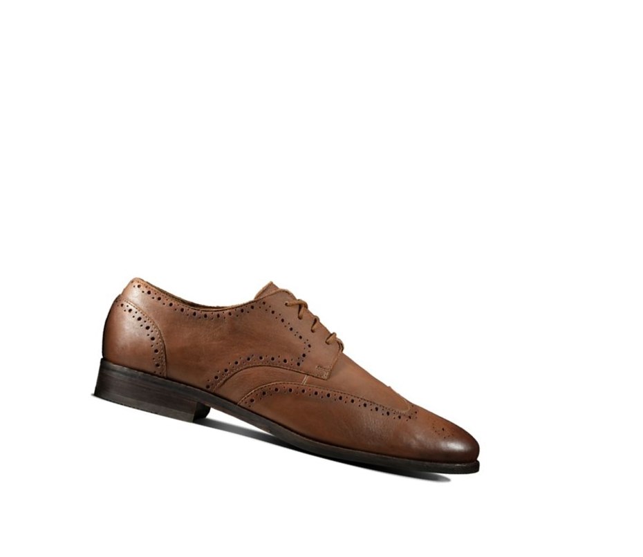 Clarks Flow Limit Leder Brogues Herren Dunkelbraun | MAJN70693