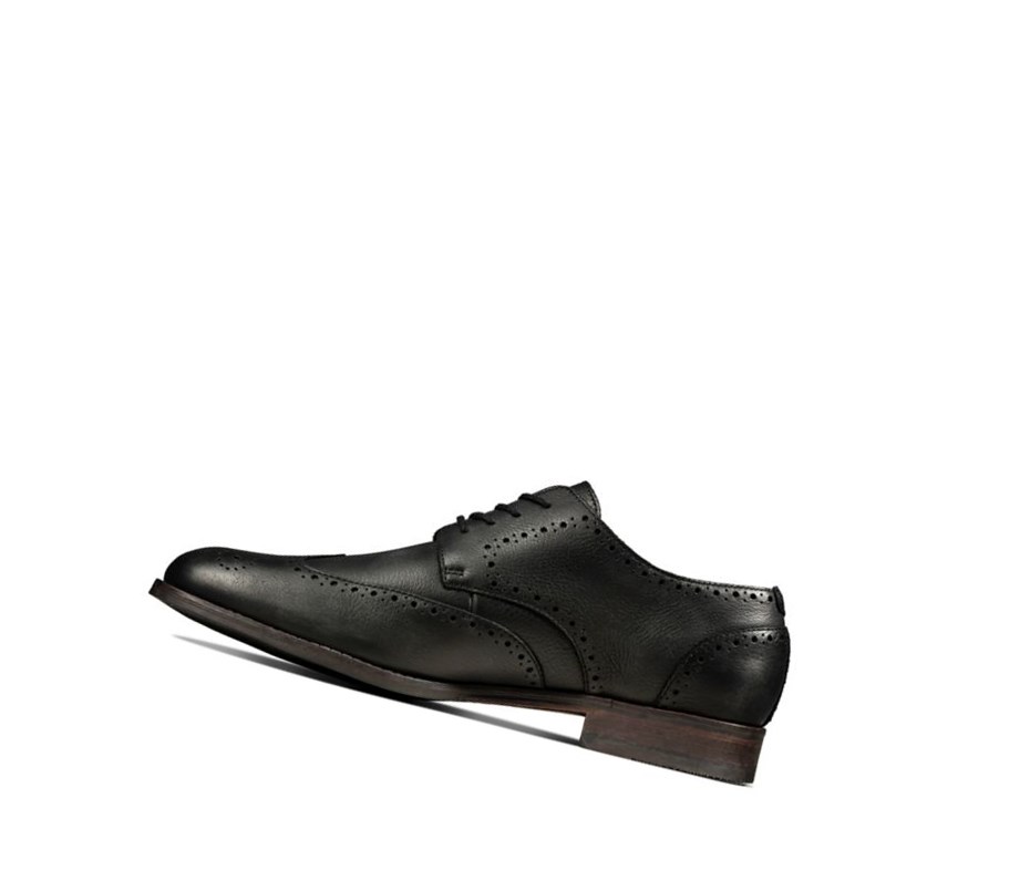 Clarks Flow Limit Leder Brogues Herren Schwarz | UFEO73085