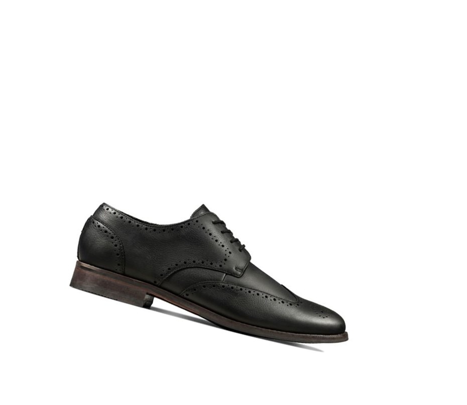 Clarks Flow Limit Leder Brogues Herren Schwarz | UFEO73085
