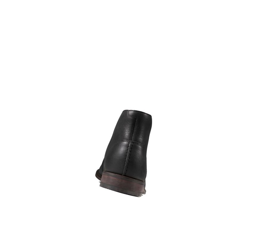 Clarks Flow Top Leder Stiefeletten Herren Schwarz | QJGY97813