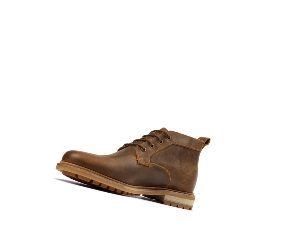 Clarks Foxwell Mid Leder Stiefeletten Herren Dunkelbraun | KAQO01287