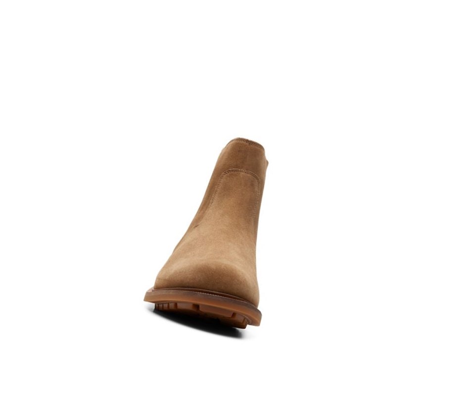 Clarks Foxwell Top Wildleder Chelsea Boots Herren Braun | EPSQ35689