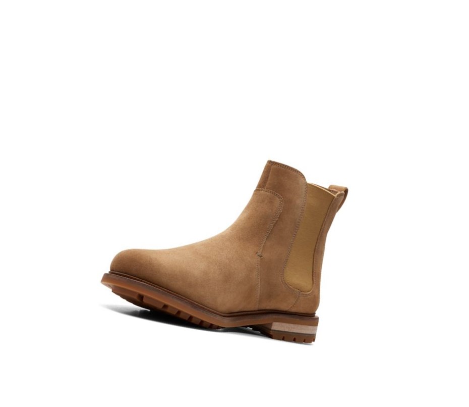Clarks Foxwell Top Wildleder Chelsea Boots Herren Braun | EPSQ35689