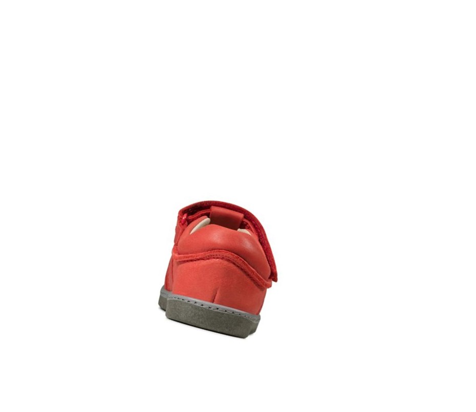 Clarks Frances Tor Leder Lässige Sandalen Jungen Rot | BHLP19450