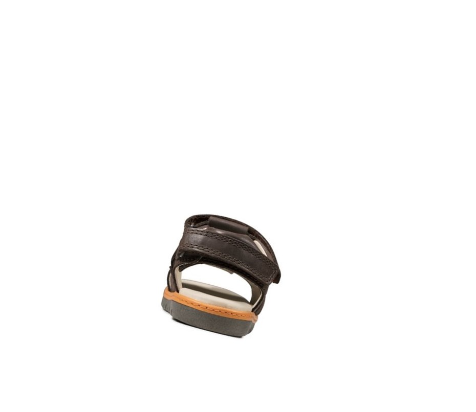Clarks Frances Tor Leder Lässige Sandalen Jungen Braun | OUAB96523