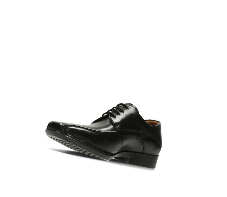 Clarks Francis Air Leder Lederschuhe Herren Schwarz | UMBD20456