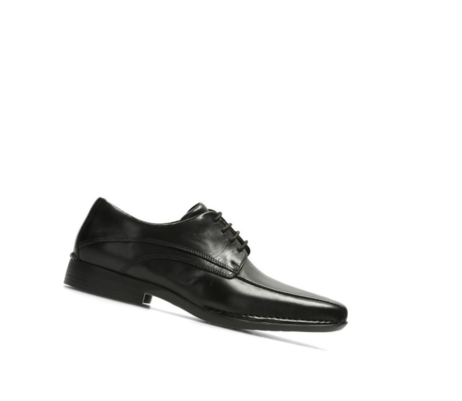 Clarks Francis Air Leder Lederschuhe Herren Schwarz | UMBD20456