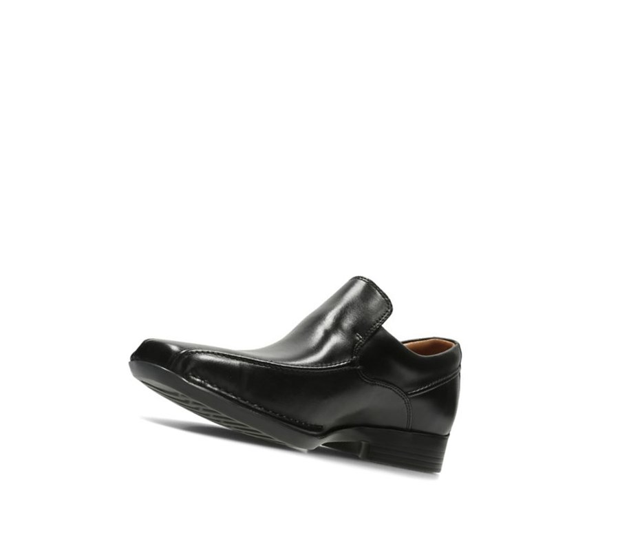 Clarks Francis Flight Leder Loafers Herren Schwarz | WCIP28359
