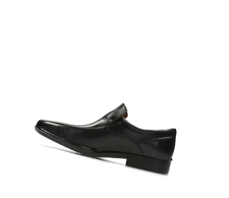 Clarks Francis Flight Leder Loafers Herren Schwarz | WCIP28359