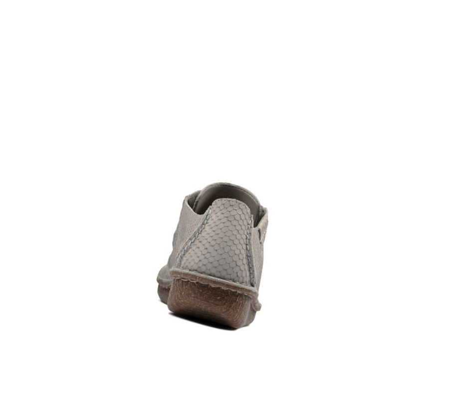 Clarks Funny Dream Nubuck Flache Schuhe Damen Hellgrau | IXLE43251