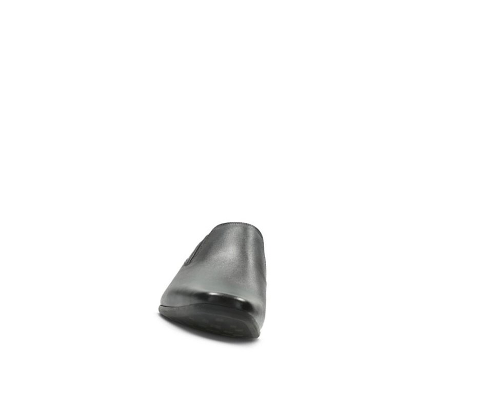 Clarks Glement Slip Leder Slip On Schuhe Herren Schwarz | JPRI06742