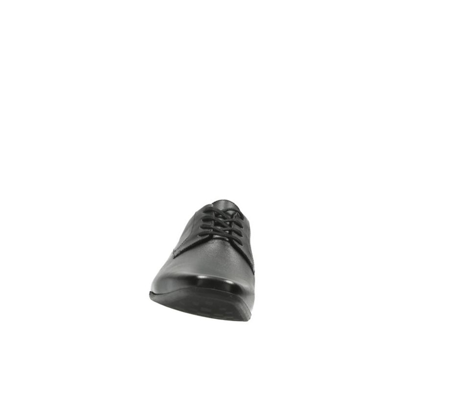 Clarks Glement Spitze Leder Lederschuhe Herren Schwarz | VPMZ96058