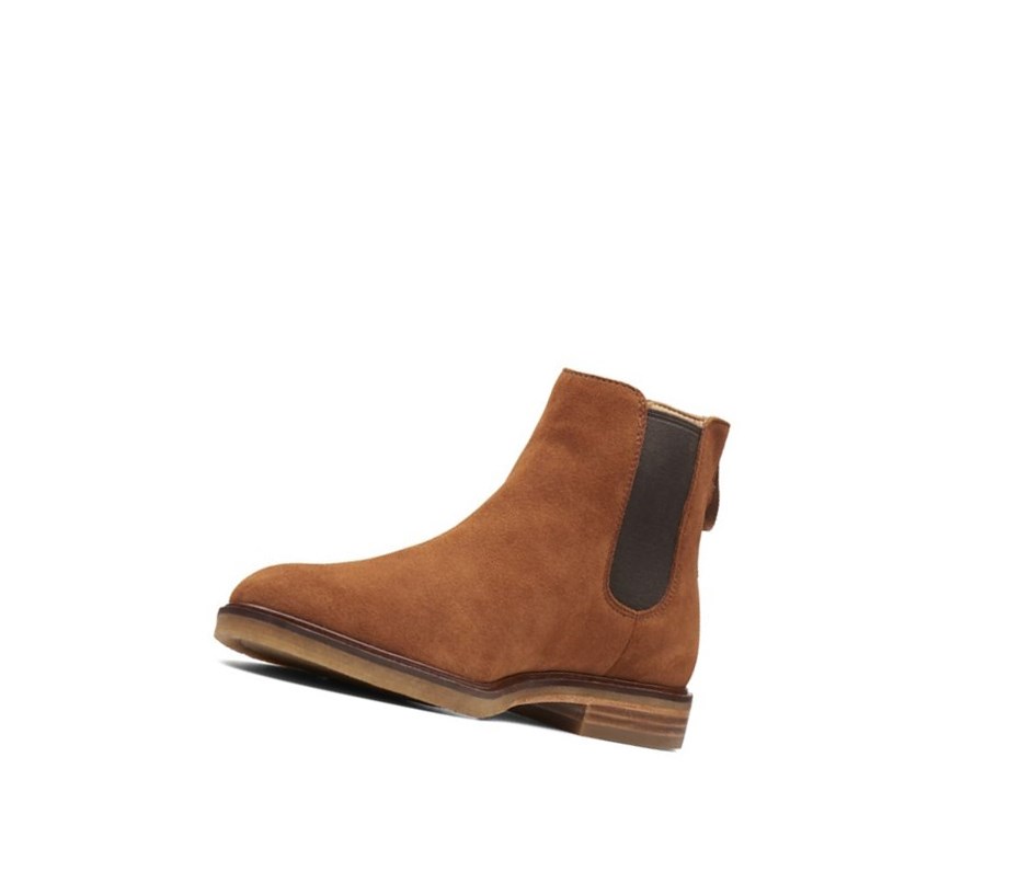 Clarks Gobi Wildleder Chelsea Boots Herren Dunkelbraun | YGHL76058