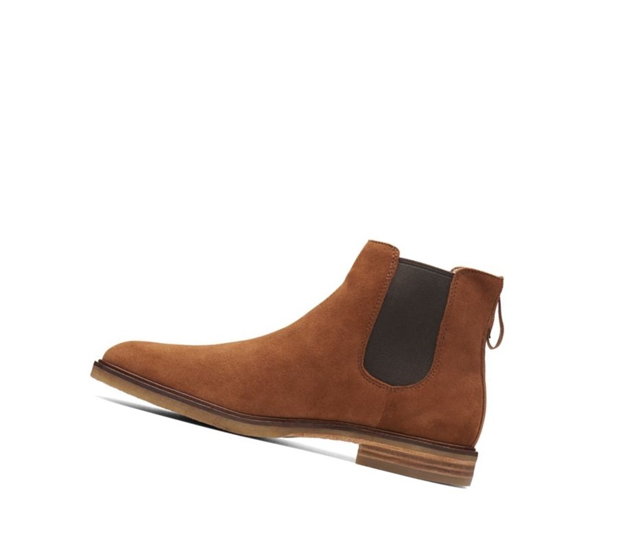 Clarks Gobi Wildleder Chelsea Boots Herren Dunkelbraun | YGHL76058