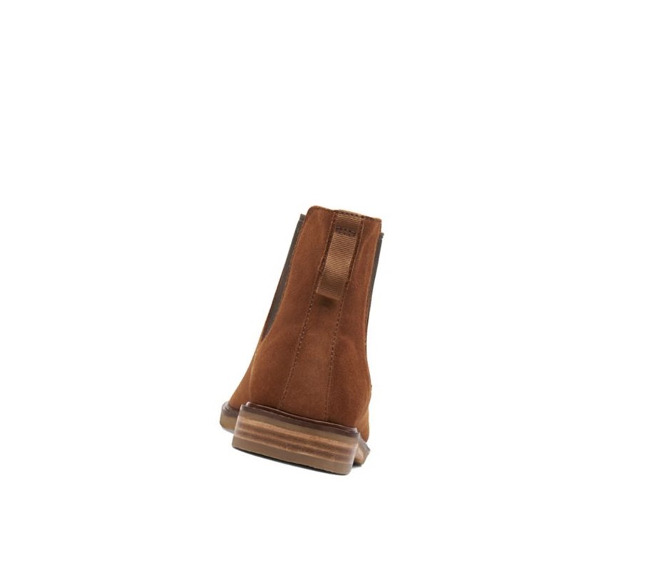 Clarks Gobi Wildleder Chelsea Boots Herren Dunkelbraun | YGHL76058