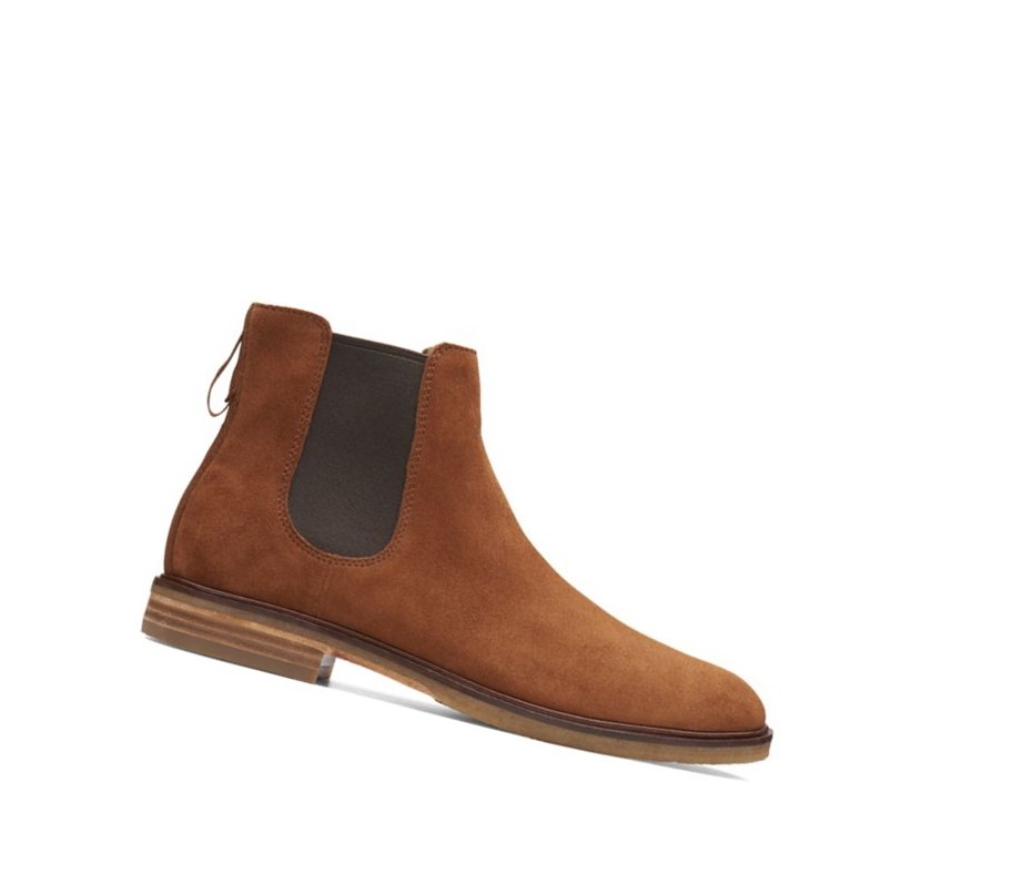 Clarks Gobi Wildleder Chelsea Boots Herren Dunkelbraun | YGHL76058