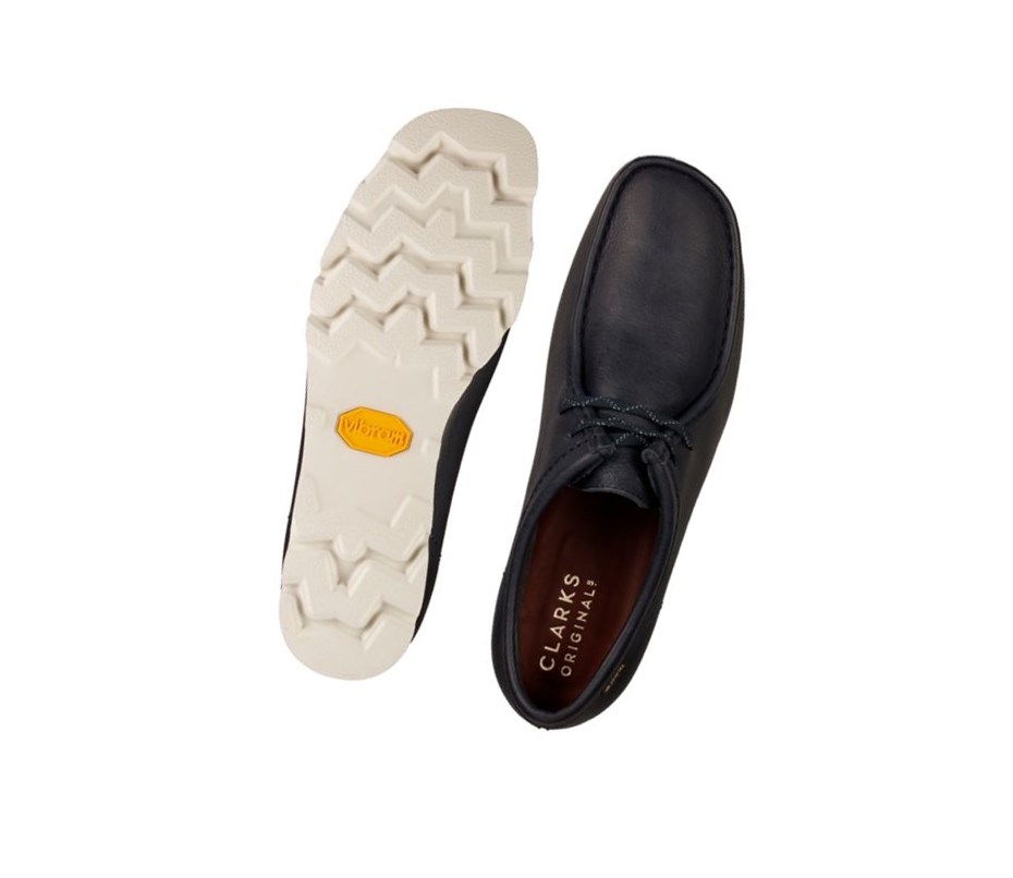 Clarks Gore-tex Leder Wallabee Herren Navy | FHLU75198