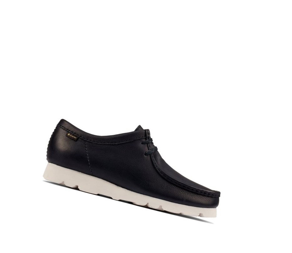 Clarks Gore-tex Leder Wallabee Herren Navy | FHLU75198