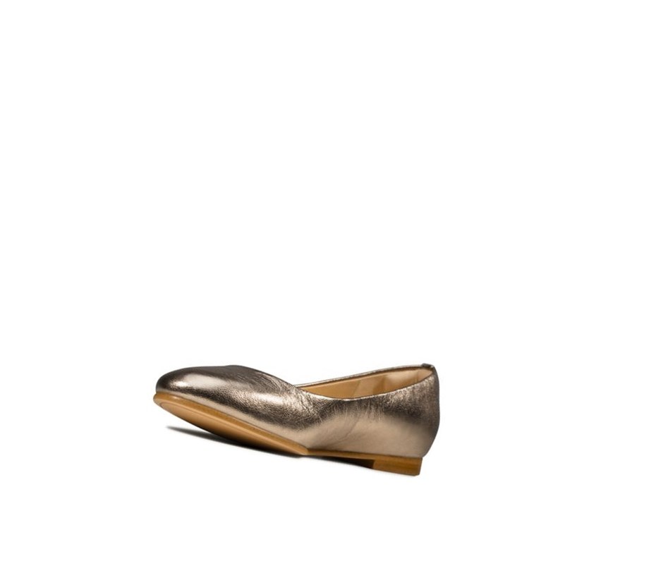 Clarks Grace Piper Leder Ballerinas Damen Gold | DHRY08729