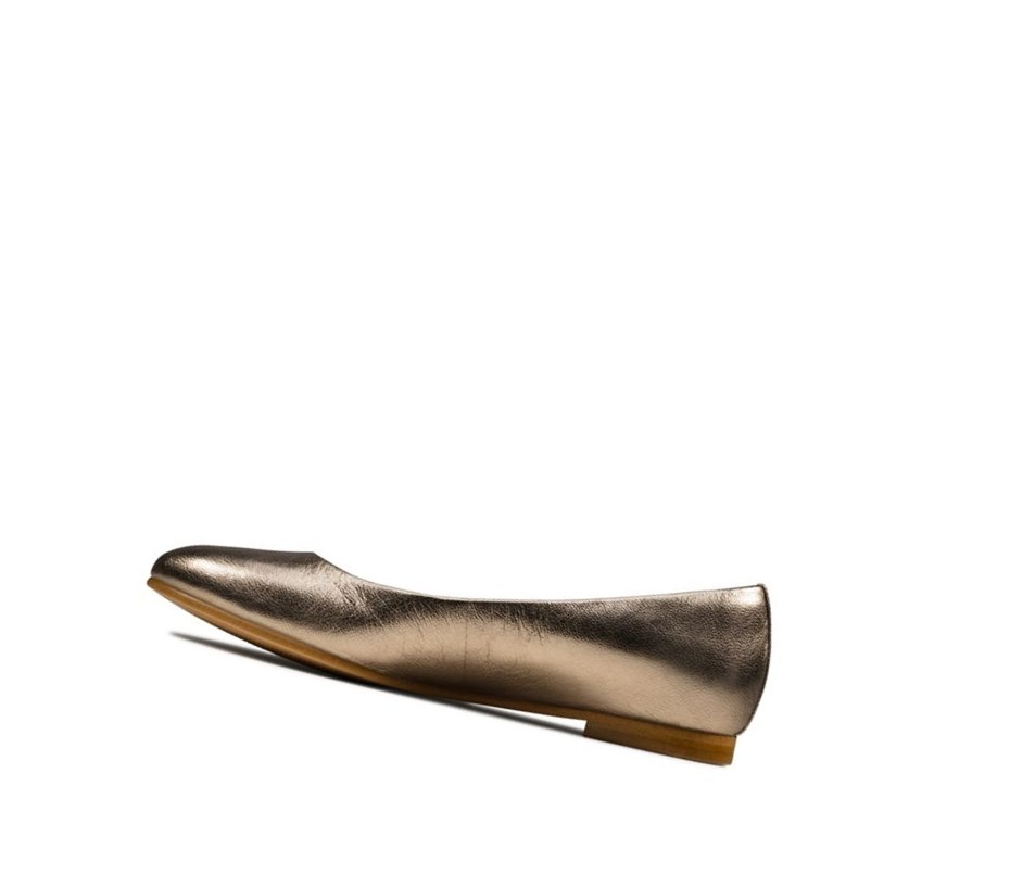Clarks Grace Piper Leder Ballerinas Damen Gold | DHRY08729