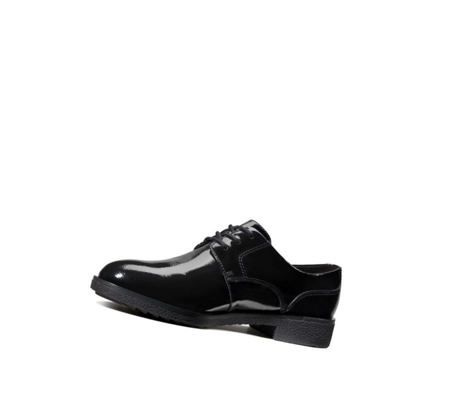 Clarks Griffin Lane Lack Flache Schuhe Damen Schwarz | TRDP42913