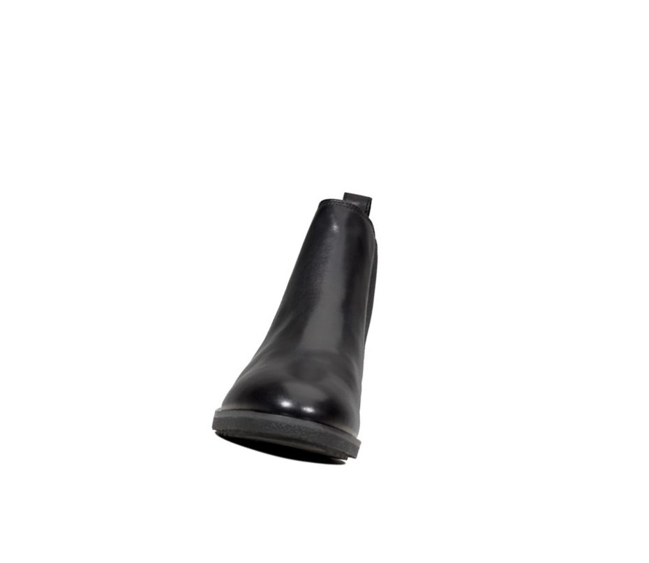Clarks Griffin Plaza Leder Chelsea Boots Damen Schwarz | RDWN95830