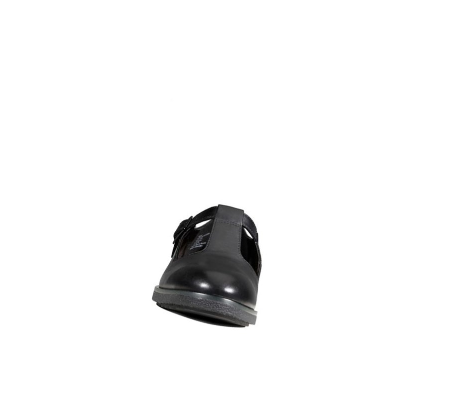 Clarks Griffin Town Leder Lederschuhe Damen Schwarz | LPFZ19630