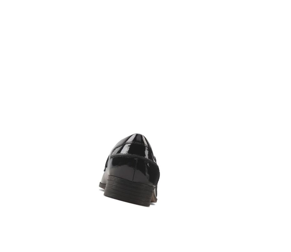 Clarks Hamble Lack Leder Loafers Damen Schwarz | WYPN09682