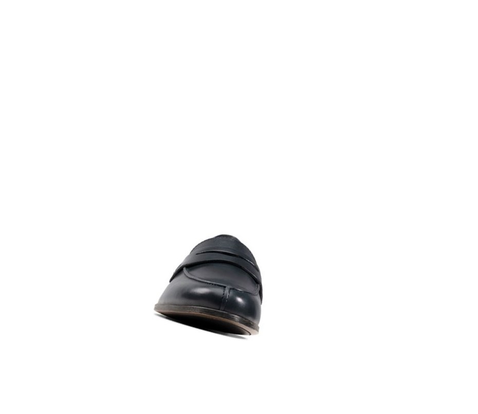 Clarks Hamble Leder Loafers Damen Navy | EUFN15420