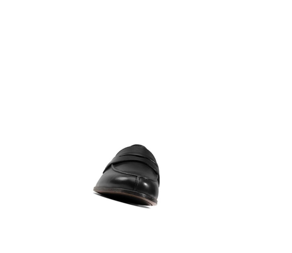 Clarks Hamble Leder Loafers Damen Schwarz | VEMP26903