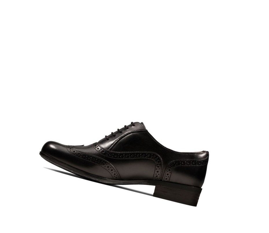 Clarks Hamble Oak Leder Schnürschuhe Damen Schwarz | GSNX49218
