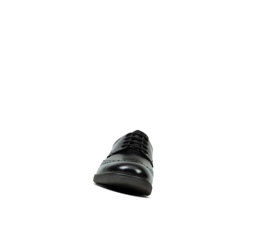 Clarks Helston Limit Leder Lederschuhe Herren Schwarz | SJDO13724