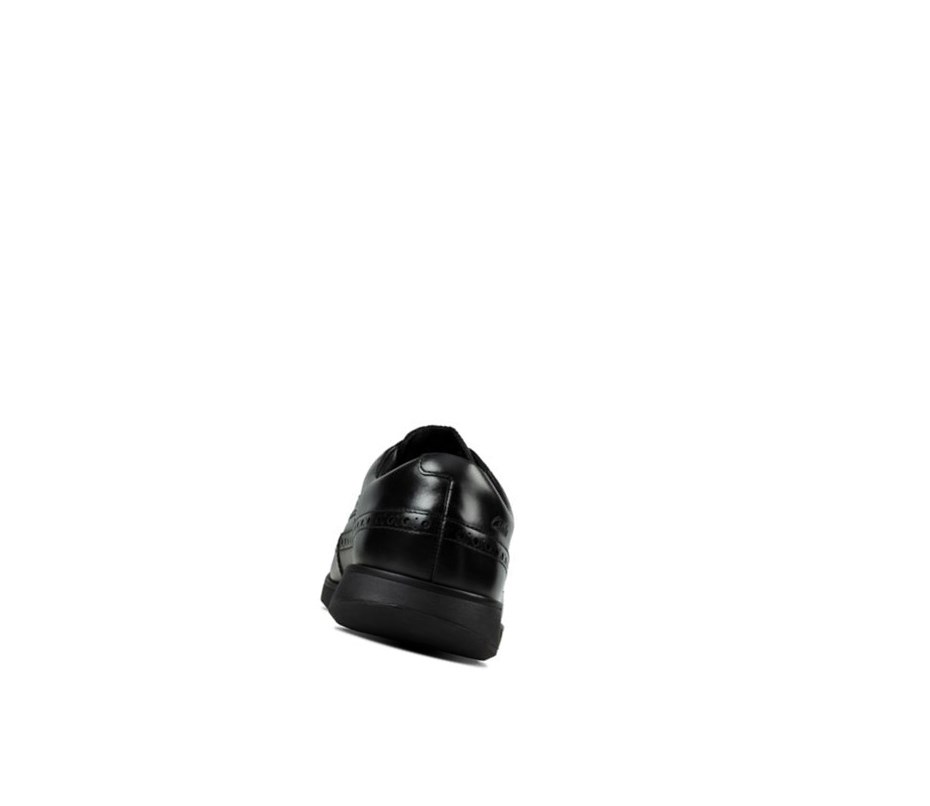 Clarks Helston Limit Leder Lederschuhe Herren Schwarz | SJDO13724