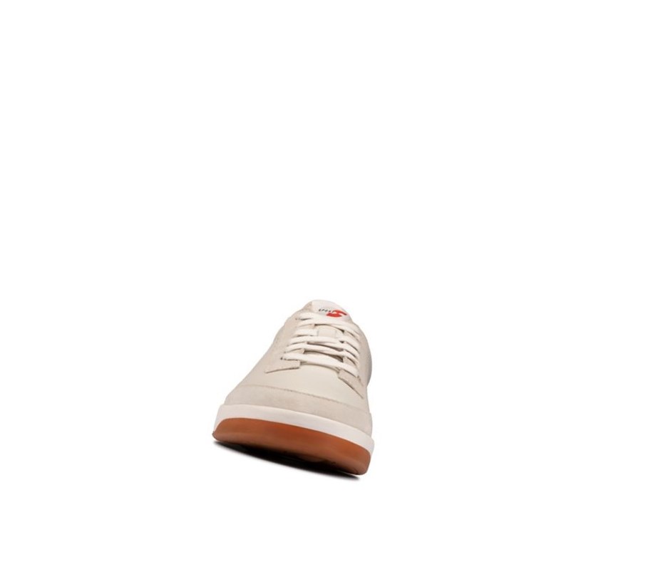 Clarks Hero Air Spitze Freizeitschuhe Herren Weiß Blau | HDGV32064